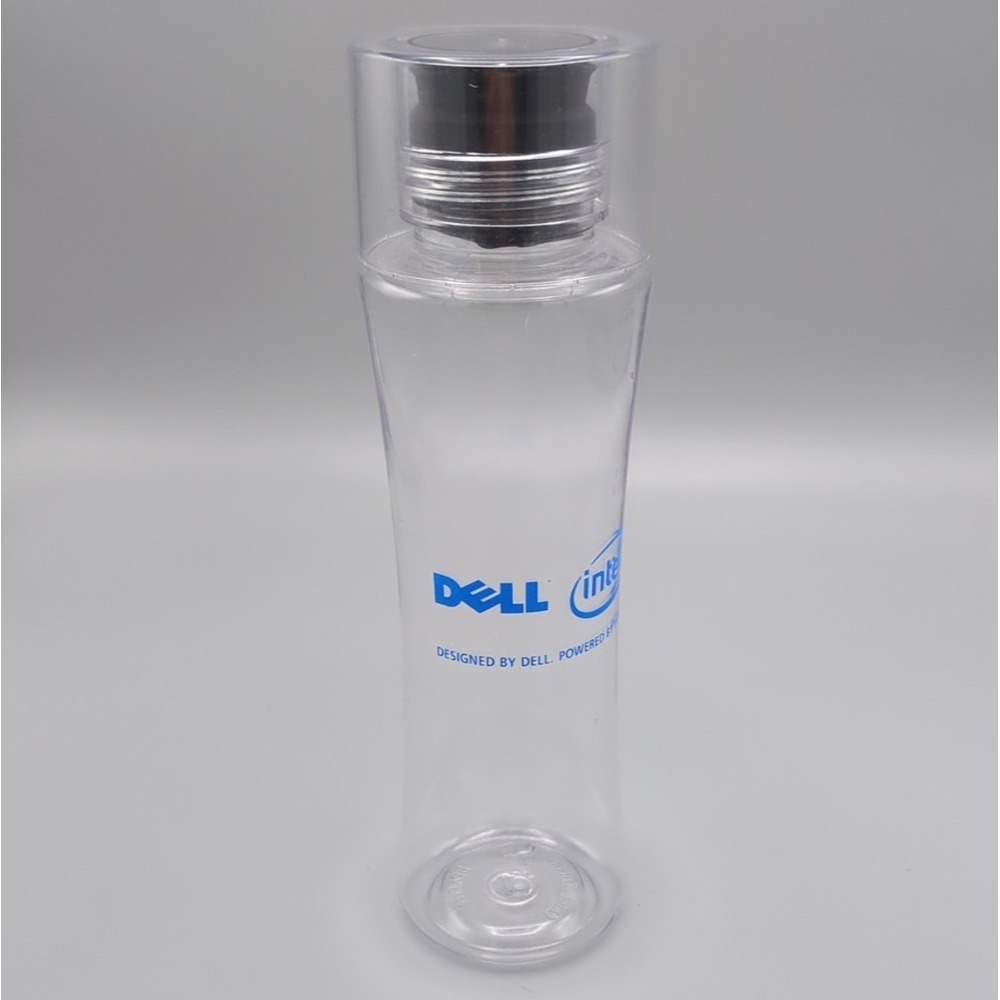 Tritan Dell Intel Logo Wide Mouth Screw Cap Plastic Water Bottle BPA Free SWAG